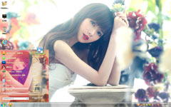 美女win7主题