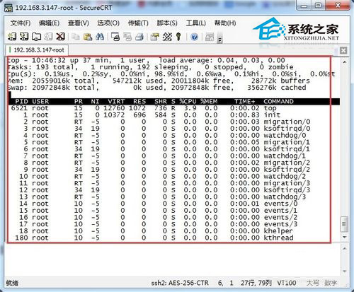  如何使用CRT命令工具查看Linux系统资源信息