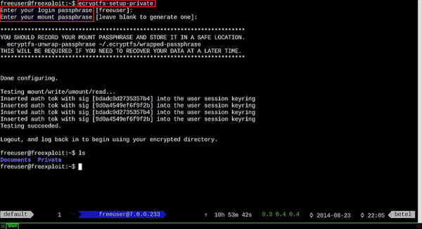  Linux安装使用eCryptFS加密文件的方法