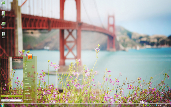 雄伟跨海大桥Win7主题