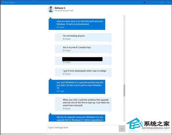 用户使用第三方工具获取Win10免费密钥遭微软客服查封
