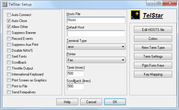 TelStar(telnet客户端) V1.9.5 绿色破解版