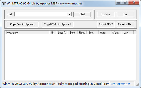 WinMTR(路由跟踪工具) V0.92 绿色版
