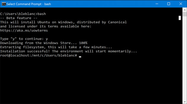Win10预览版将可以兼容Linux命令行