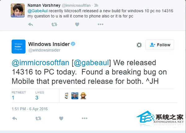 Win10移动版由于重要Bug暂未推送年度更新预览版14316