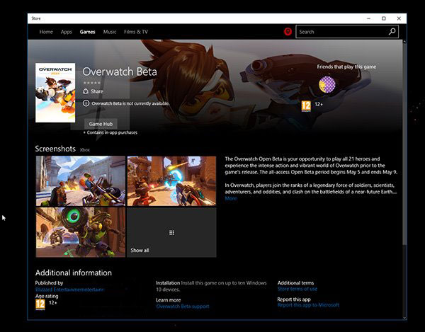 Xbox One商店将融合到Win10中：Win10应用商店提前出现Xbox One游戏