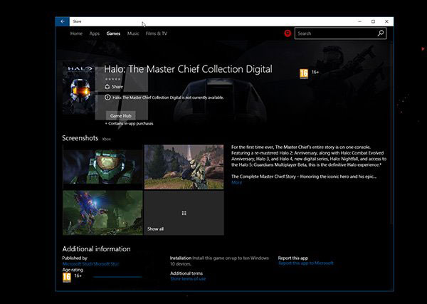 Xbox One商店将融合到Win10中：Win10应用商店提前出现Xbox One游戏