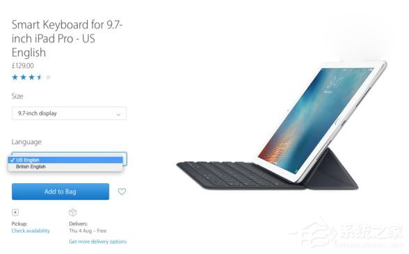 苹果iPad Pro推出了国际版的Smart Keyboard智能键盘