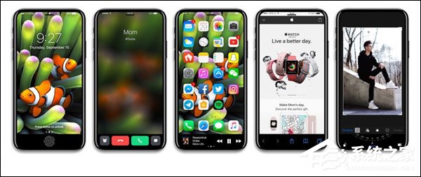 Home键真的没了？iPhone 8渲染图竟然都是全面屏