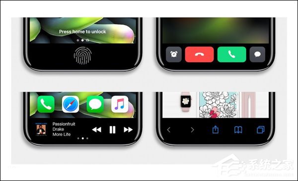 Home键真的没了？iPhone 8渲染图竟然都是全面屏
