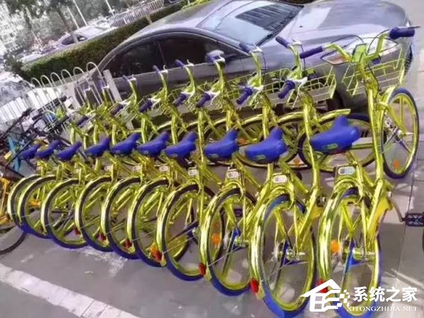 土豪金共享单车还有这功能？边骑行边充电