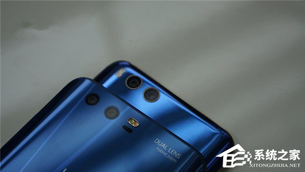荣耀9魅海蓝VS小米6亮蓝色：真机各角度对比图赏