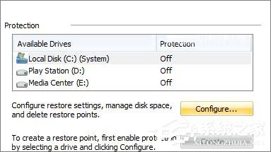 调节Windows 7系统 还原占用空间