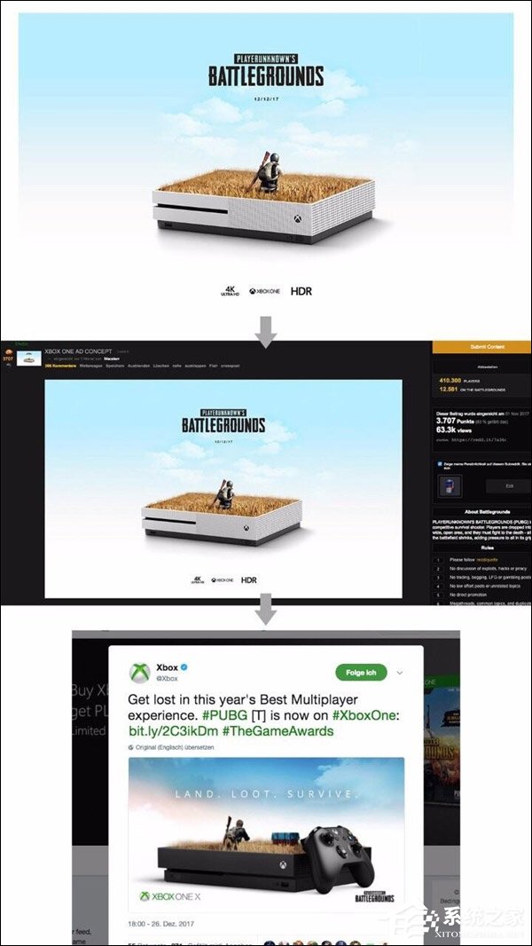 相似度惊人！微软Xbox《绝地求生》创意宣传广告被指抄袭