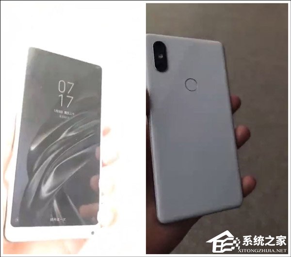 后置竖排双摄！疑白色版小米MIX 2S手机真机上手视频遭曝光