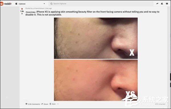 深陷“美颜门”！国外用户吐槽iPhone Xs自拍太假