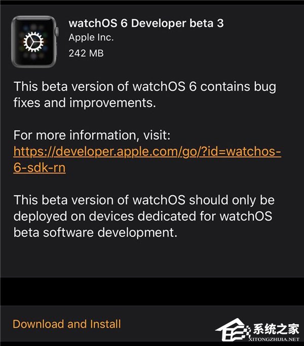 苹果推送watchOS 6 Beta 3开发者预览版