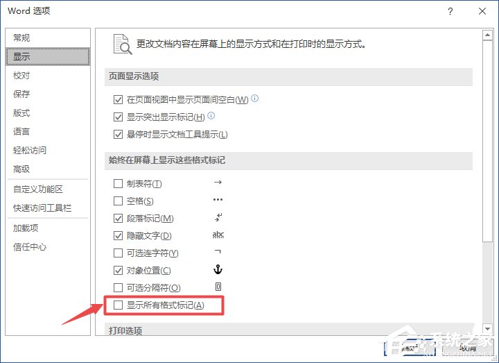 Word2019如何显示所有格式标记?显示所有格式标记的方法