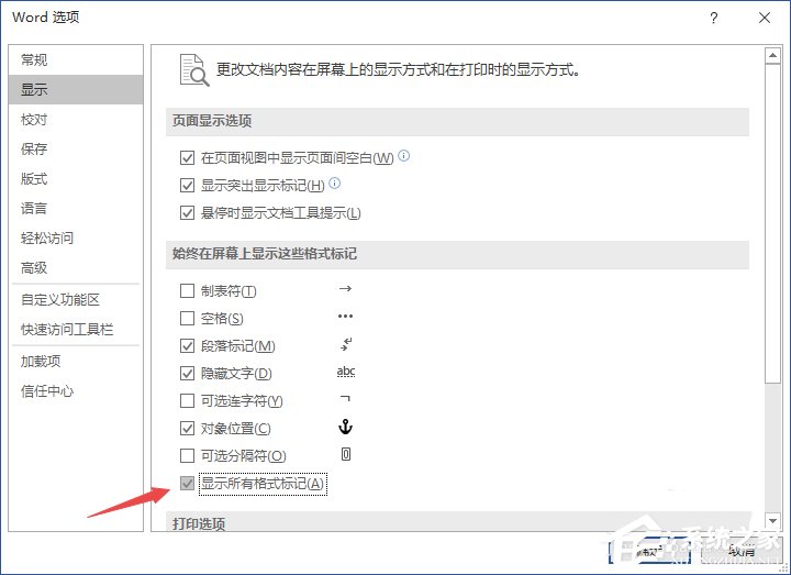 Word2019如何显示所有格式标记?显示所有格式标记的方法