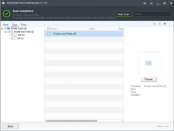 IUWEshare Free Email Recovery