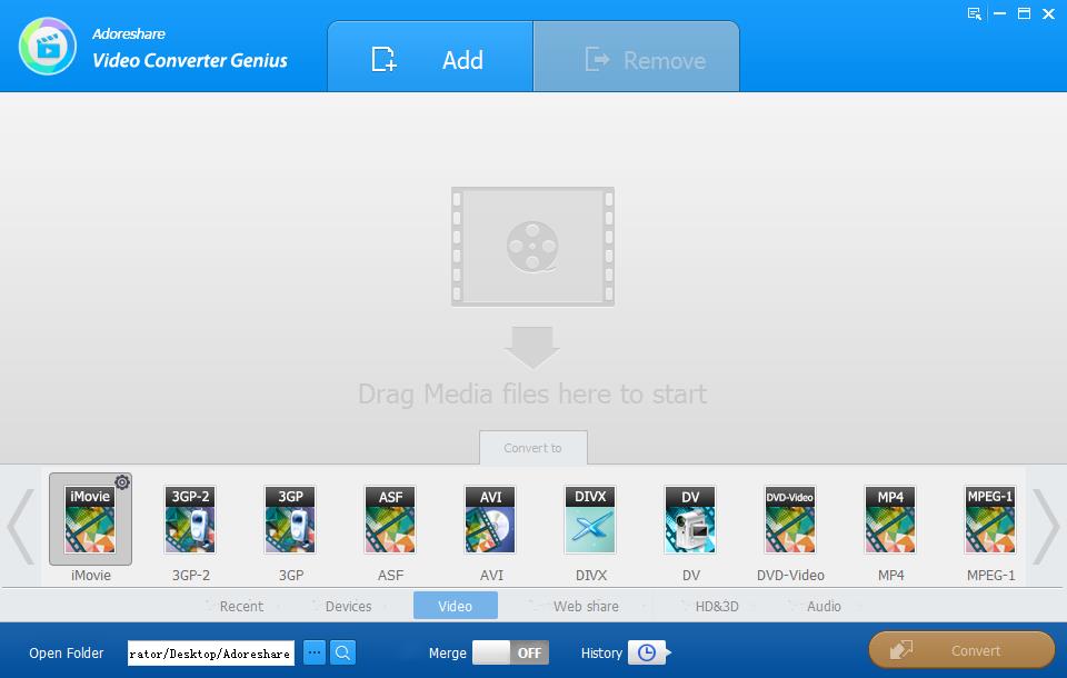 Adoreshare Video Converter Genius