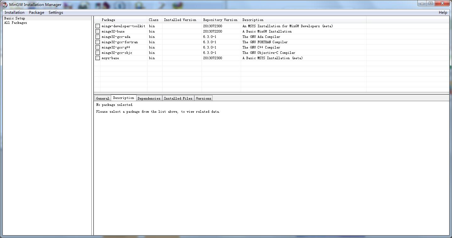 MinGW Installation