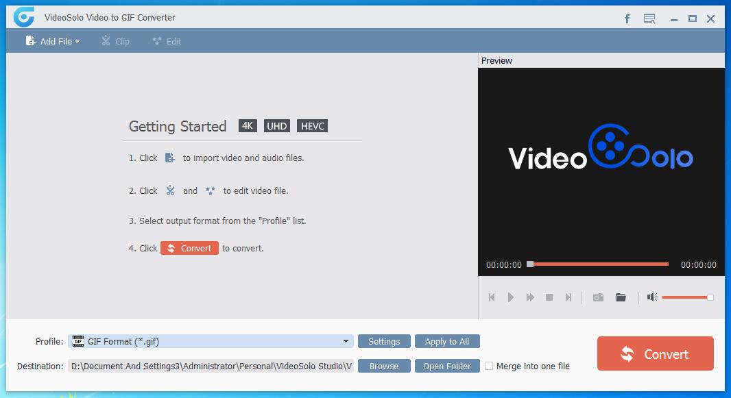VideoSolo Video to GIF Converter