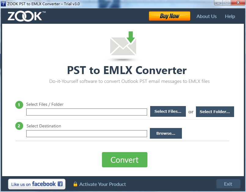 ZOOK PST to EMLX Converter