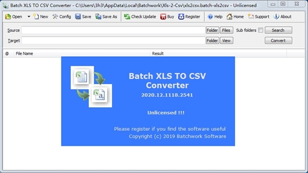 Batch Excel to CSV Converter