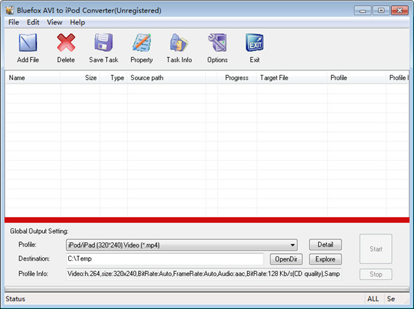 Bluefox AVI to iPod Converter