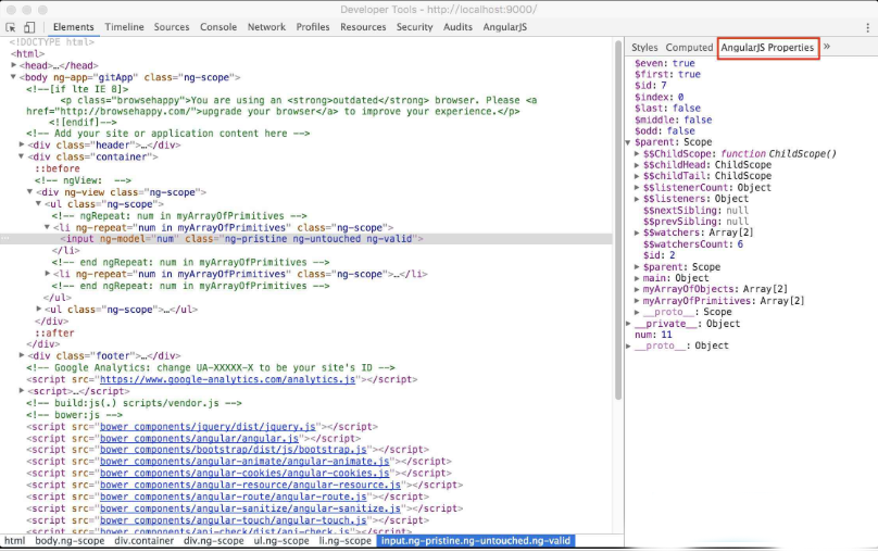 Angularjs batarang