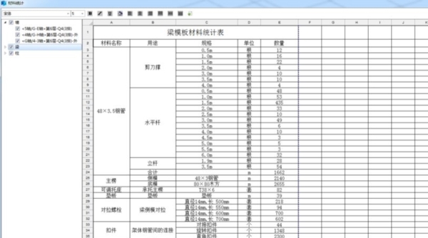 广联达BIM模板脚手架设计