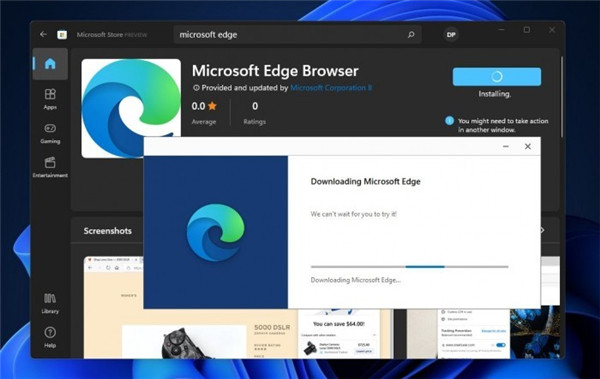 Microsoft Store上架Edge浏览器