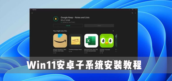 Win11安卓子系统安装教程_Win11 WSA配置_Win11安卓子系统下载