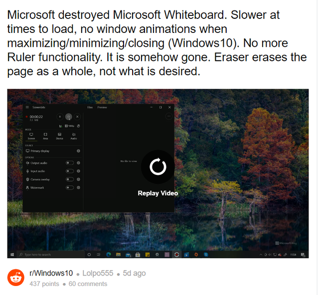 Win11/Win10 Whiteboard白板恢复旧版