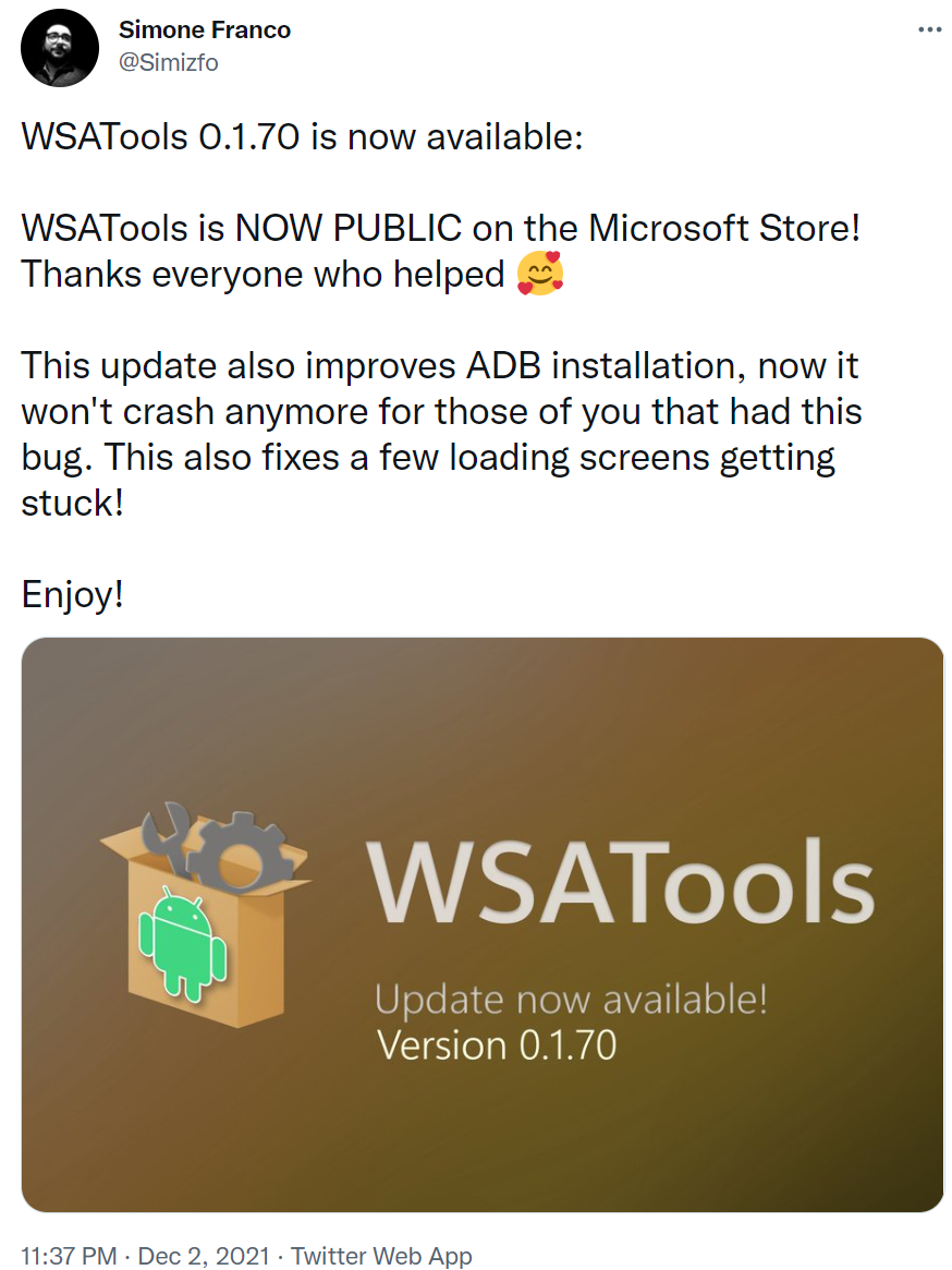 Win11安卓子系统本地安装APK应用WSAToo