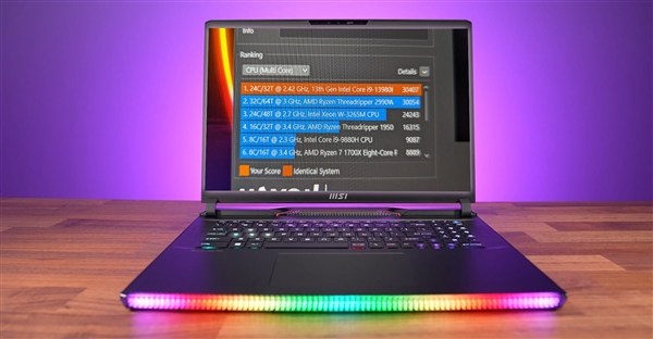 Intel 24核心笔记本旗舰U跑分首曝：超