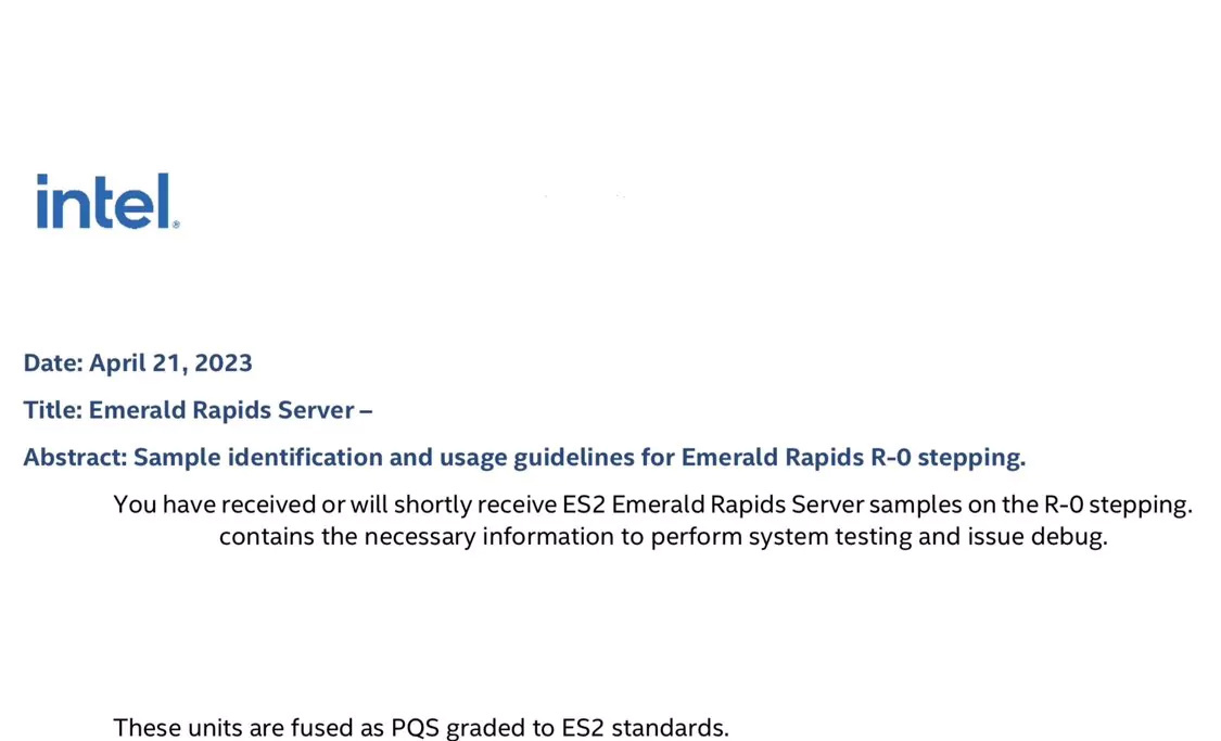 英特尔 Meteor Lake-S 桌面处理器和 Emerald Rapids Xeon 服务器芯片已出样