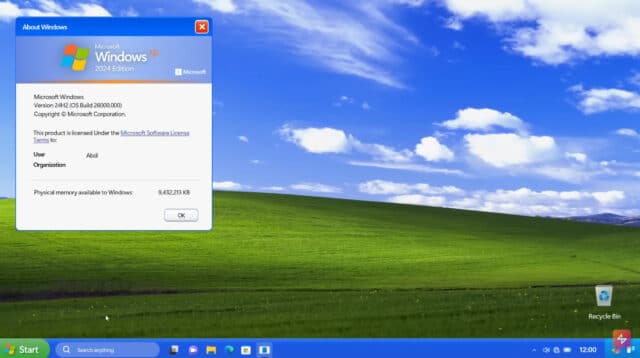 令人惊叹的“Windows XP 2024 Edition
