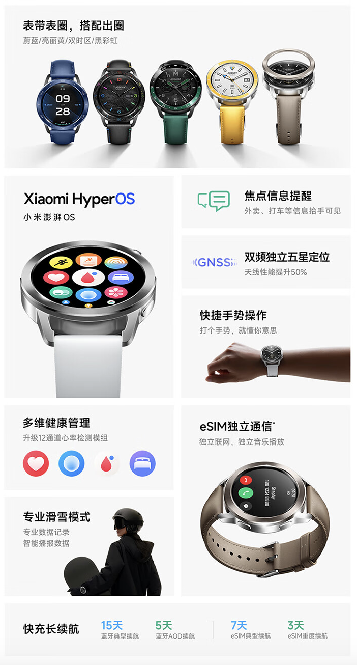 小米手表 S3 eSIM 版获推 1.11.11 固件