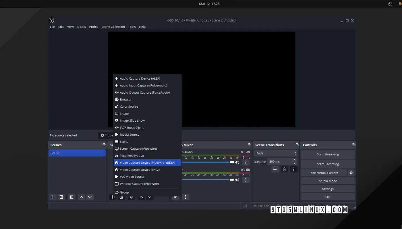 录屏直播软件 OBS Studio 30.1 发布: