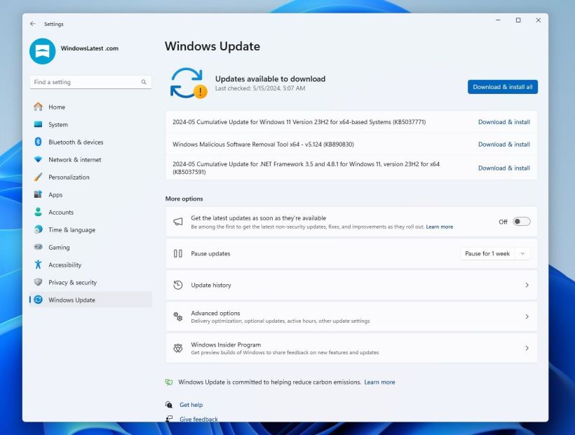 微软 Win11 五月更新遇问题：建议重新