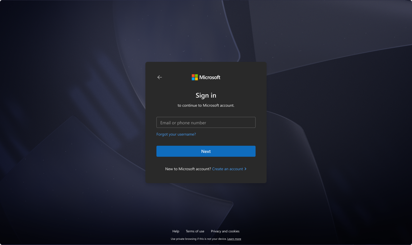 微软计划 8 月更新个人账户登录页面！