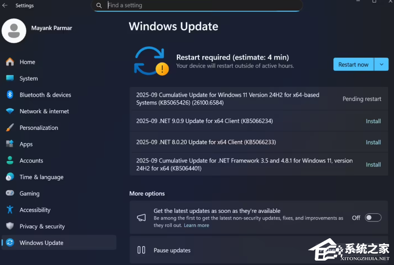Win11 24H2 用户反馈微软 9 月累积更新