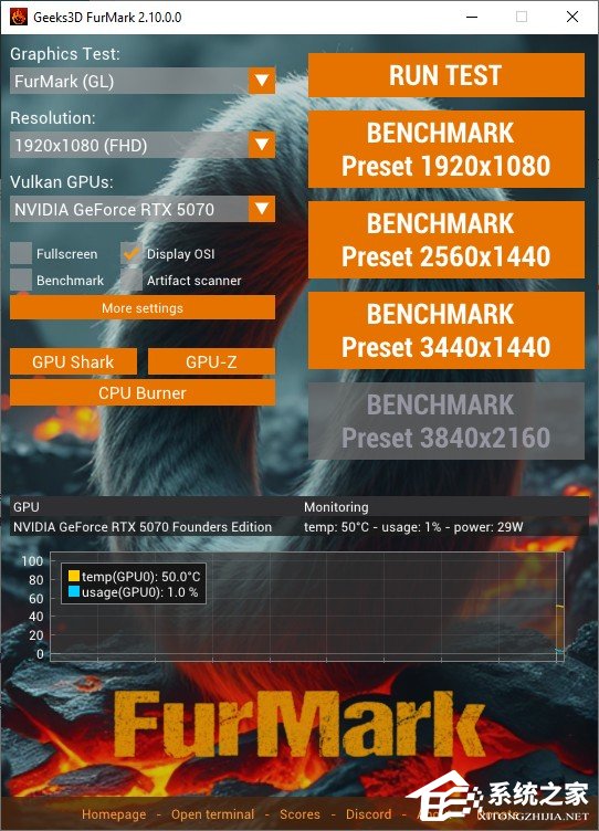 显卡烤机软件 FurMark  更新 2.10 版本