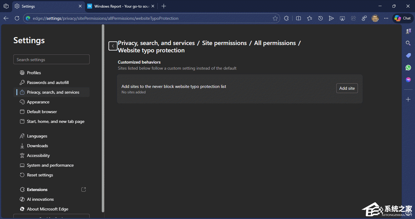 Edge 浏览器新增地址栏拼写警告跳过功