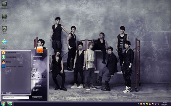 super junior win7主题