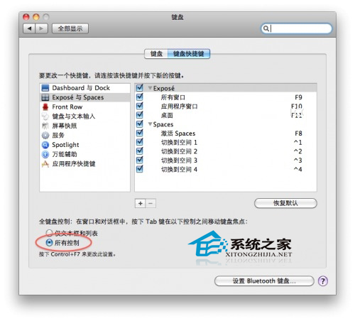 MAC OS系统如何激活对话框中切换选项的tab键