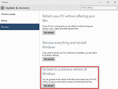 Win10如何一键返回以前的Windows版本