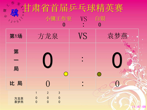 小骥乒乓球比赛记分工具 V0.4 绿色版